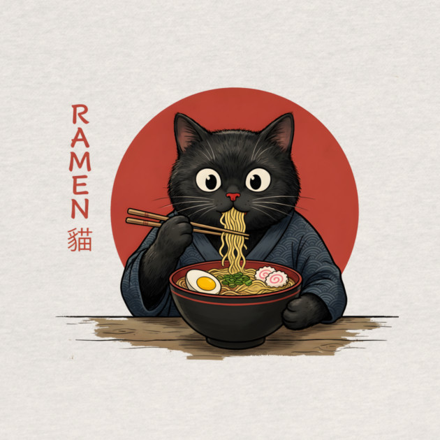 Ramen Cat Japanese Food Lover by ArtistTee ⭐⭐⭐⭐⭐