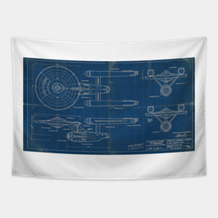 Star Trek Blueprint Tapestry