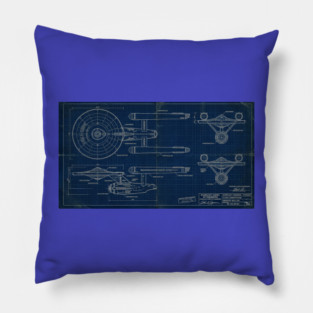 Star Trek Blueprint Pillow