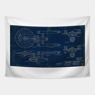 Star Trek Blueprint Tapestry