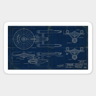 Star Trek Blueprint Sticker