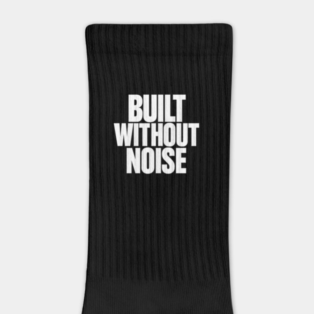 Built Without Noise Minimalist Bold Statement Typography Design by Anne Lee
