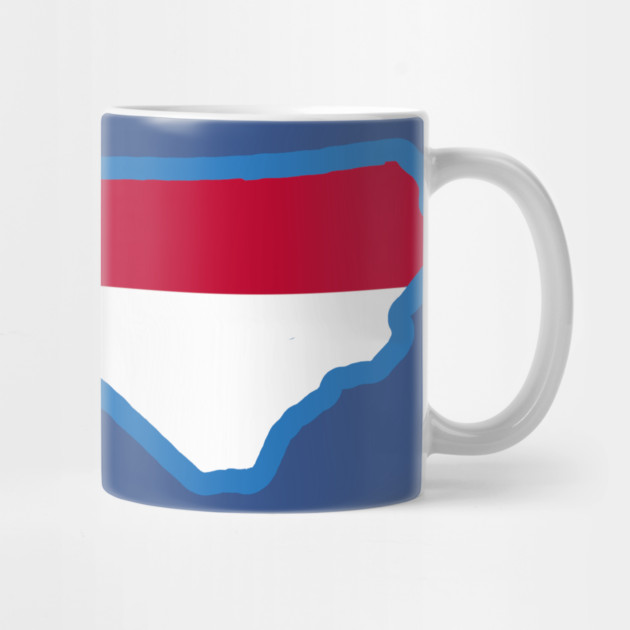 North Carolina State Flag Silhouette – Carolina Blue Border NC Graphic by DonWillisJrArt