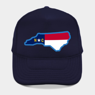 North Carolina State Flag Silhouette – Carolina Blue Border NC Graphic Hat