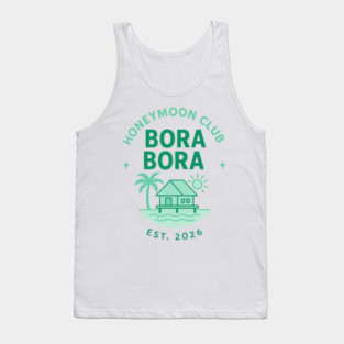 Honeymoon Club Bora Bora EST. 2026 – Romantic Lagoon Escape Design Inspired by Island Luxury Tank Top