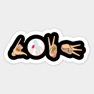 Love Nail Technician Hand Sign Manicure Artist Heart Magnet