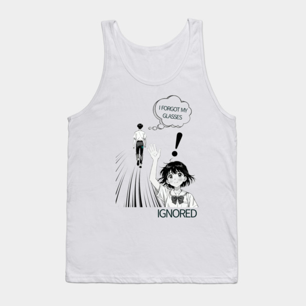 I forgot my glasses funny anime design Tank Top by bryan's Store 3