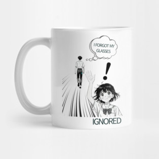 I forgot my glasses funny anime design Mug
