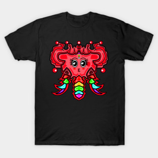CandyBloom Creature 🌈💖 Cute Fantasy Edition Red T-Shirt