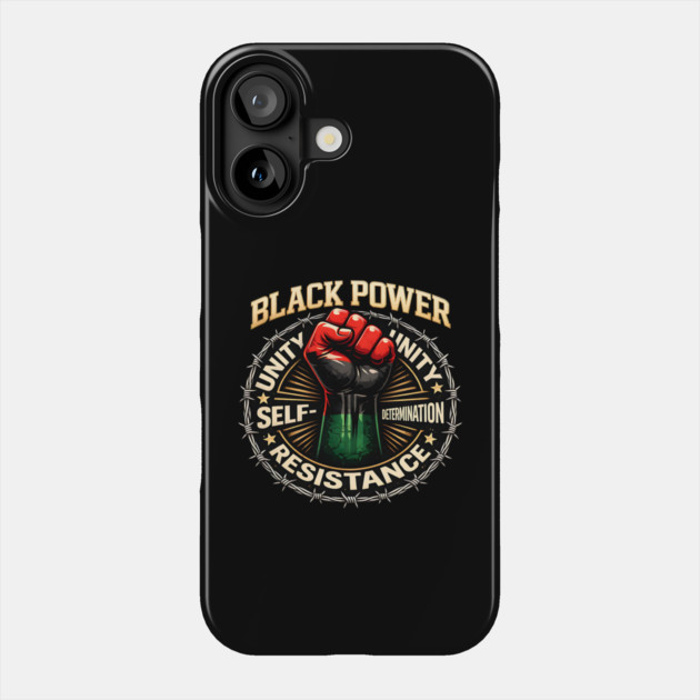 Black Power Fist – Unity, Resistance & Self-Determination Phone Case by UrbanLifeApparel