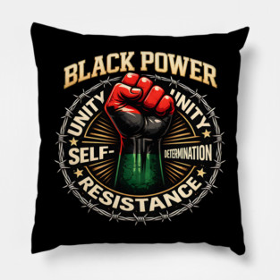 Black Power Fist – Unity, Resistance & Self-Determination Pillow