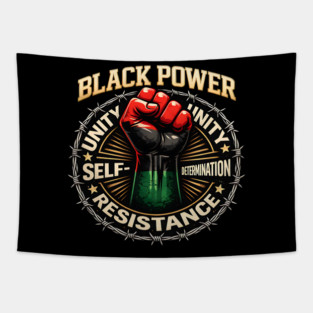 Black Power Fist – Unity, Resistance & Self-Determination Tapestry