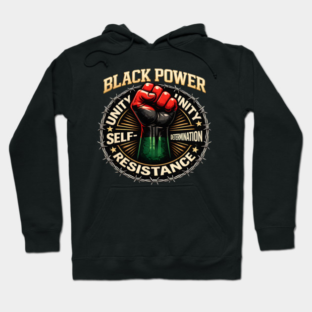 Black Power Fist – Unity, Resistance & Self-Determination Hoodie by UrbanLifeApparel