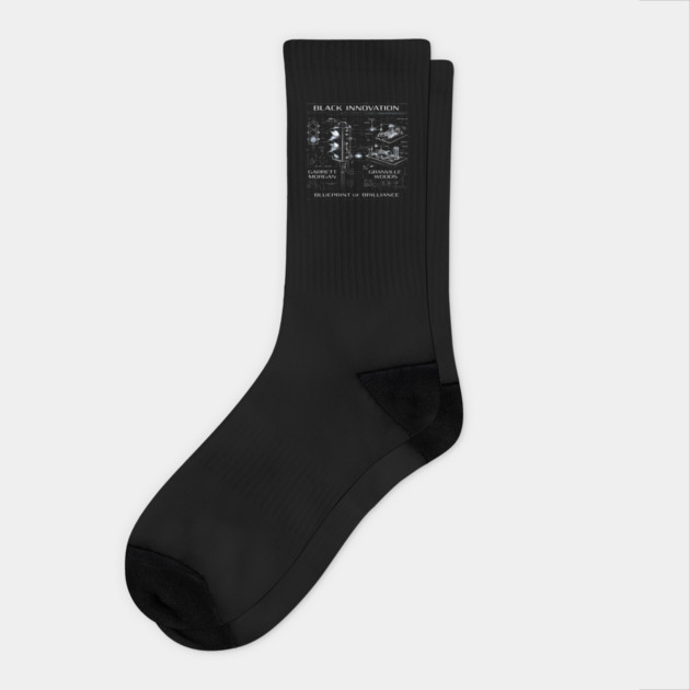 Black Innovation Blueprint – Garrett Morgan & Granville Woods Socks by UrbanLifeApparel