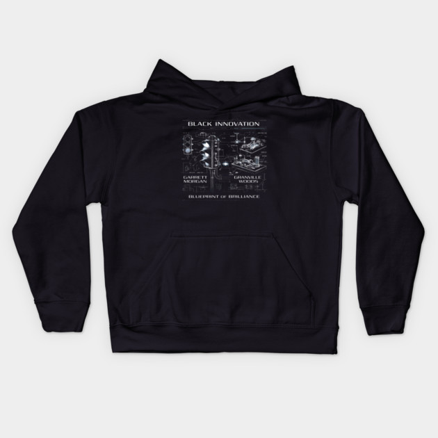 Black Innovation Blueprint – Garrett Morgan & Granville Woods Kids Hoodie by UrbanLifeApparel