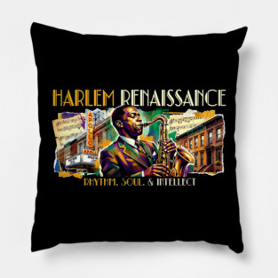 Harlem Renaissance – Rhythm, Soul & Intellect Jazz Art Pillow