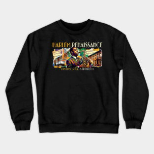 Harlem Renaissance – Rhythm, Soul & Intellect Jazz Art Crewneck Sweatshirt
