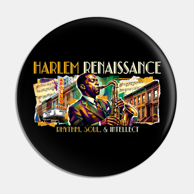 Harlem Renaissance – Rhythm, Soul & Intellect Jazz Art Pin by UrbanLifeApparel