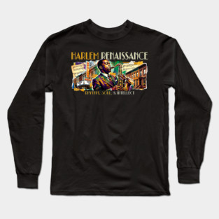 Harlem Renaissance – Rhythm, Soul & Intellect Jazz Art Long Sleeve T-Shirt