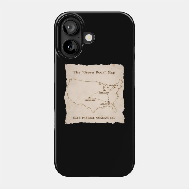 The Green Book Map – Safe Passage Guaranteed History Phone Case by UrbanLifeApparel