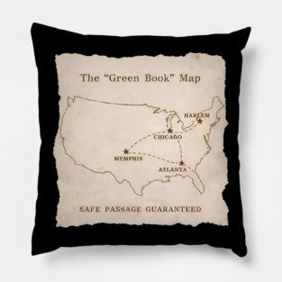The Green Book Map – Safe Passage Guaranteed History Pillow