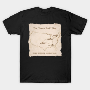The Green Book Map – Safe Passage Guaranteed History T-Shirt