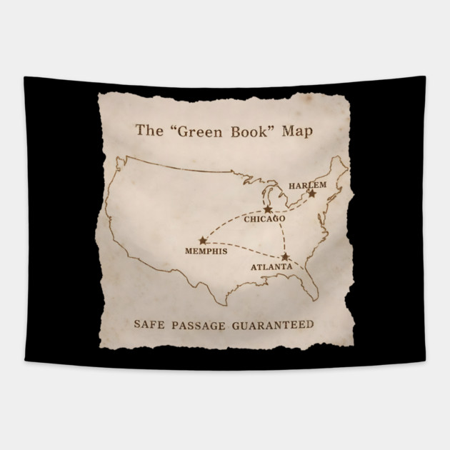 The Green Book Map – Safe Passage Guaranteed History Tapestry by UrbanLifeApparel