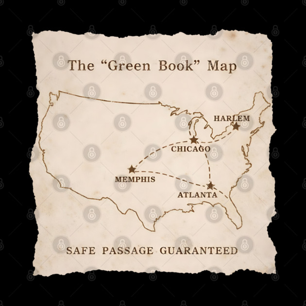 The Green Book Map – Safe Passage Guaranteed History by UrbanLifeApparel