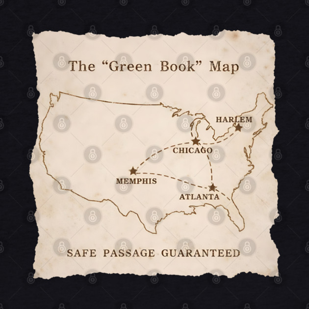 The Green Book Map – Safe Passage Guaranteed History by UrbanLifeApparel
