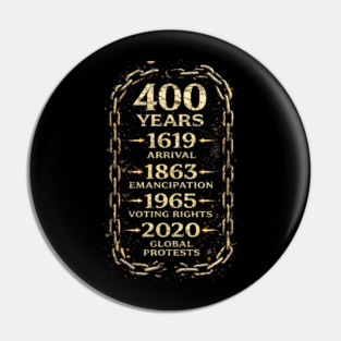 400 Years Timeline – 1619 Arrival to 2020 Global Protests Pin