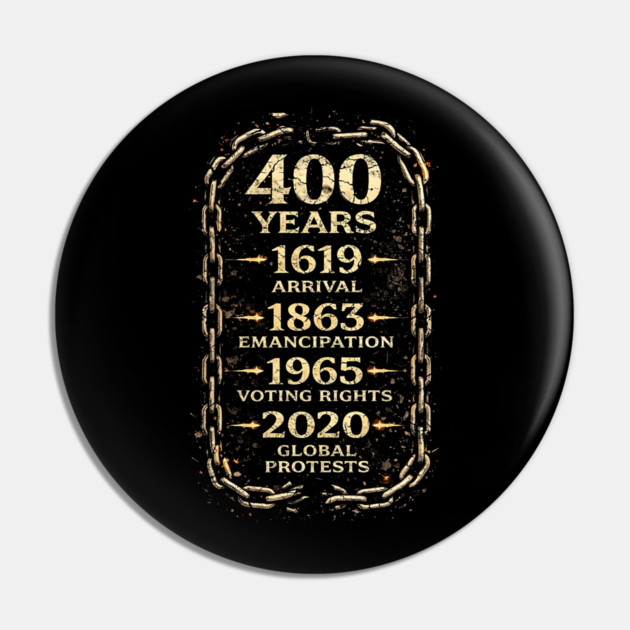 400 Years Timeline – 1619 Arrival to 2020 Global Protests Pin by UrbanLifeApparel