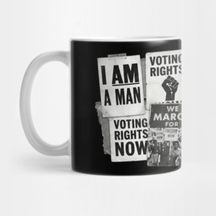 Civil Rights Protest Signs – I Am A Man & Freedom Now Collage Mug