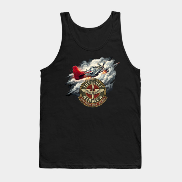 Tuskegee Airmen – Red Tails 332nd Fighter Group Tribute Tank Top by UrbanLifeApparel