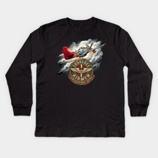 Tuskegee Airmen – Red Tails 332nd Fighter Group Tribute Kids Long Sleeve T-Shirt
