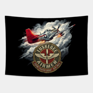 Tuskegee Airmen – Red Tails 332nd Fighter Group Tribute Tapestry