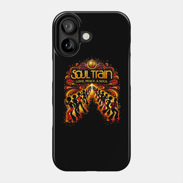 Soul Train – Love, Peace, & Soul 70s Disco Tribute Phone Case by UrbanLifeApparel