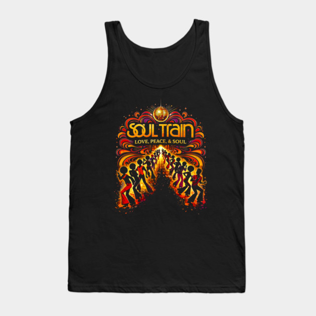 Soul Train – Love, Peace, & Soul 70s Disco Tribute Tank Top by UrbanLifeApparel