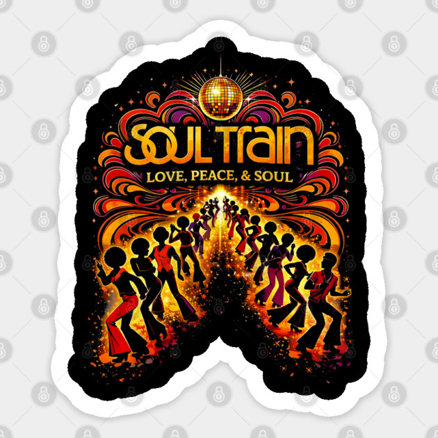Soul Train – Love, Peace, & Soul 70s Disco Tribute Sticker by UrbanLifeApparel