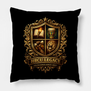 HBCU Legacy Crest – Excellence Since 1837 Pillow