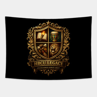 HBCU Legacy Crest – Excellence Since 1837 Tapestry