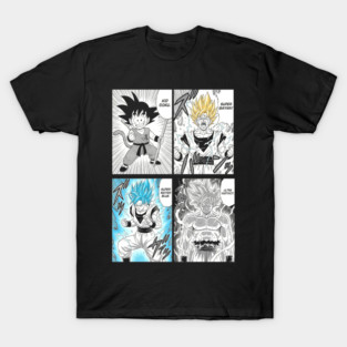 Goku Transformations Dragon Ball Evolution Art T-Shirt