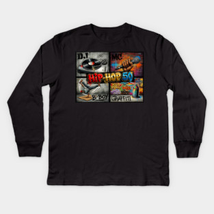 Hip-Hop 50 – The Four Elements Anniversary Tribute Kids Long Sleeve T-Shirt