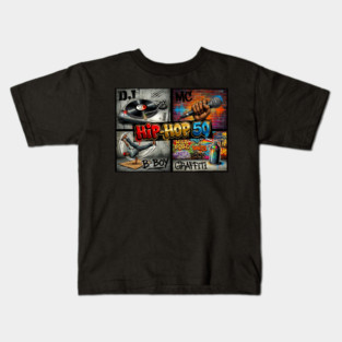 Hip-Hop 50 – The Four Elements Anniversary Tribute Kids T-Shirt