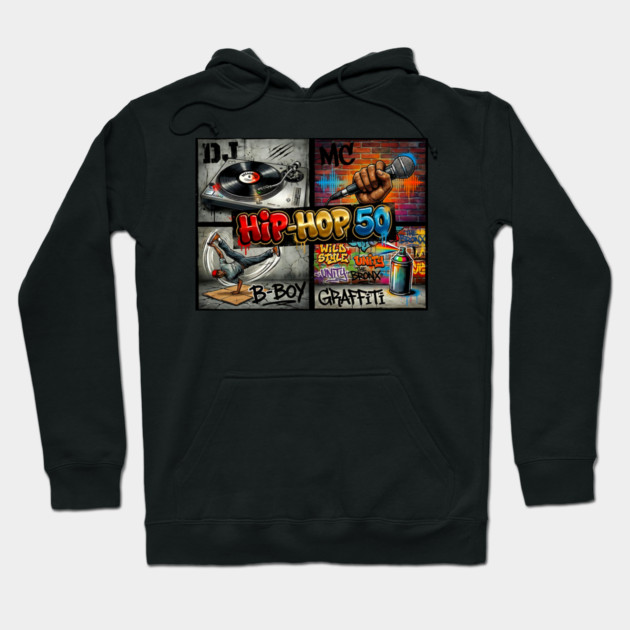 Hip-Hop 50 – The Four Elements Anniversary Tribute Hoodie by UrbanLifeApparel