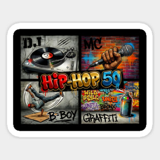 Hip-Hop 50 – The Four Elements Anniversary Tribute Sticker
