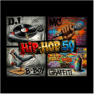 Hip-Hop 50 – The Four Elements Anniversary Tribute Posters and Art