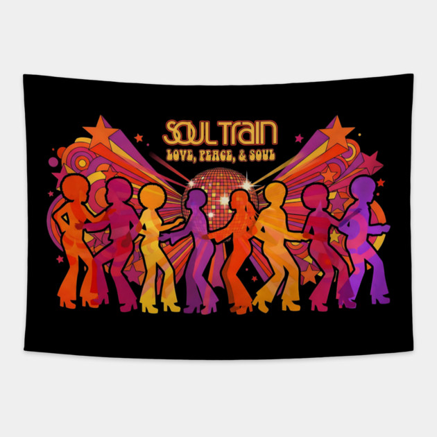 Soul Train – Love, Peace, & Soul Tribute Tapestry by UrbanLifeApparel