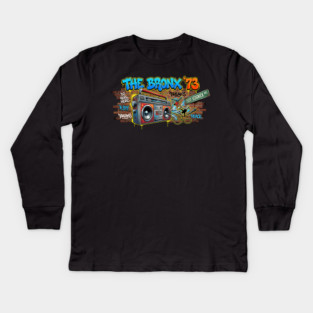 The Birth of Hip Hop – The Bronx ’73 & 1520 Sedgwick Ave Kids Long Sleeve T-Shirt