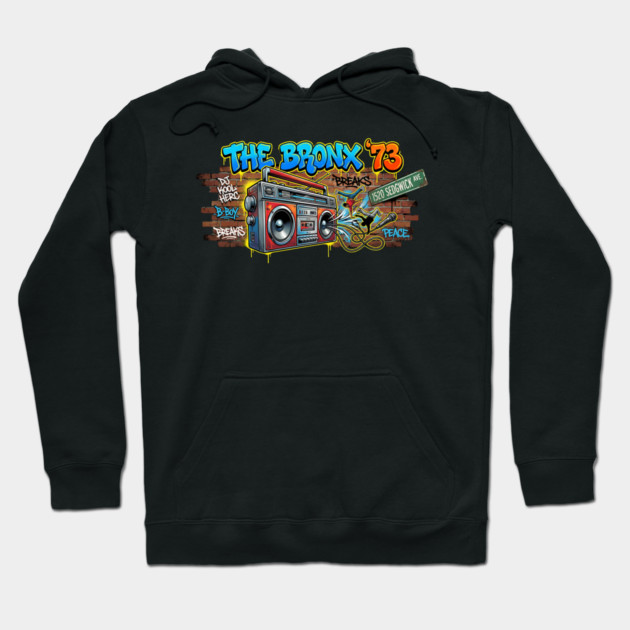 The Birth of Hip Hop – The Bronx ’73 & 1520 Sedgwick Ave Hoodie by UrbanLifeApparel