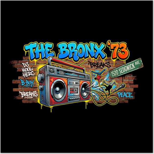 The Birth of Hip Hop – The Bronx ’73 & 1520 Sedgwick Ave Wall Art by UrbanLifeApparel